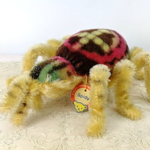 Steiff Spider Spidy with ID large 9 inches vintage produced 1960 to 1961 only