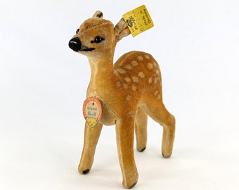 Steiff Fawn all IDs 1959 to 1964 made 5 inches velvet deer