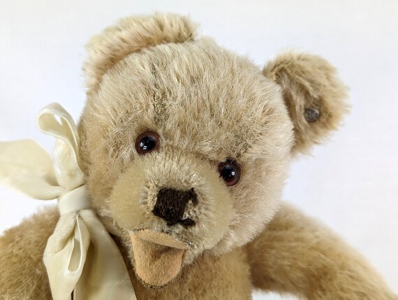 Steiff Zachte beer Orsi met knoop 9 inch zittend vintage gemaakt van 1952  tot 1962 - Etsy Nederland
