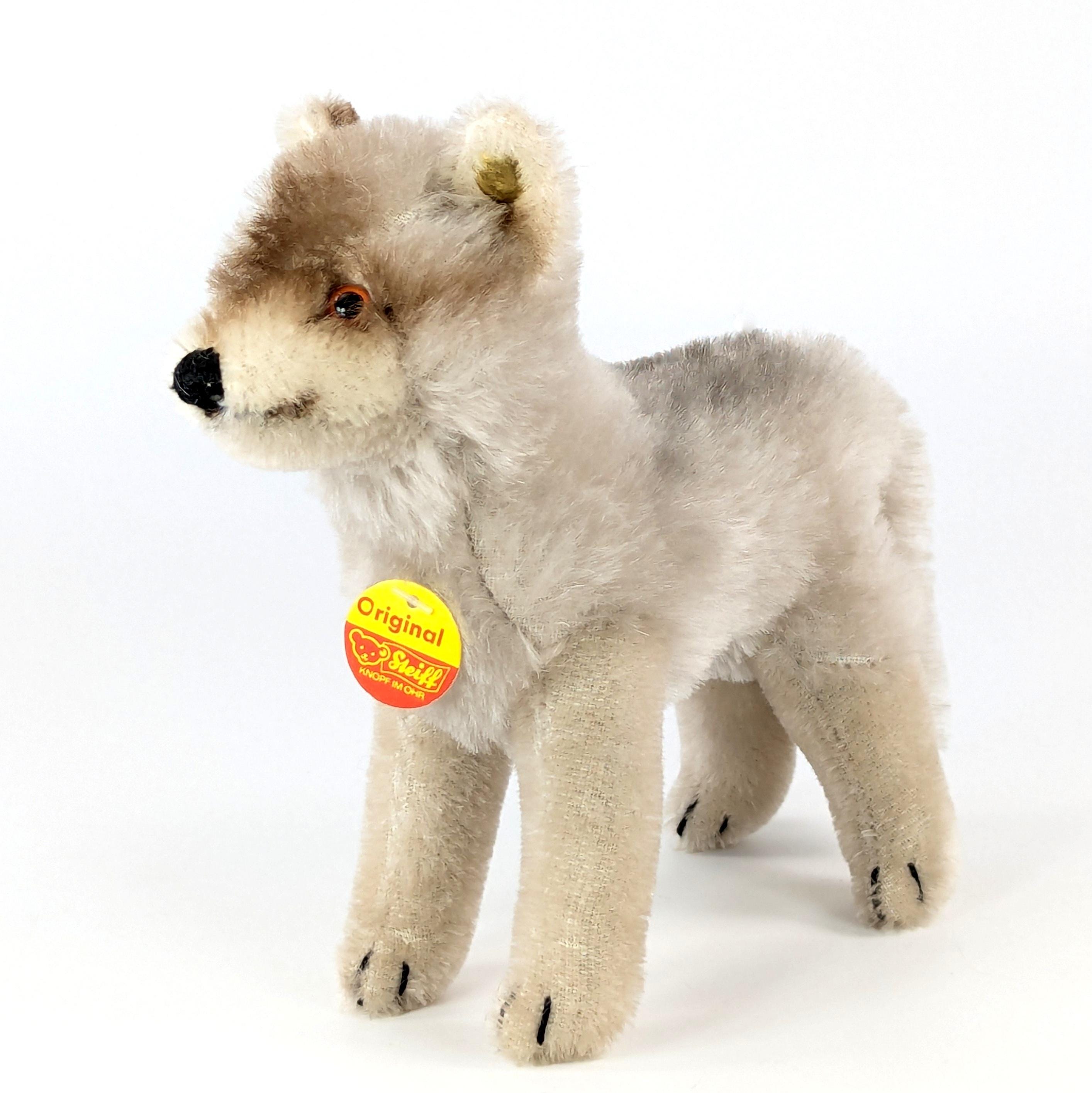 Steiff Wolf With Ids 5 and a Half Inches Vintage 1980s - Etsy