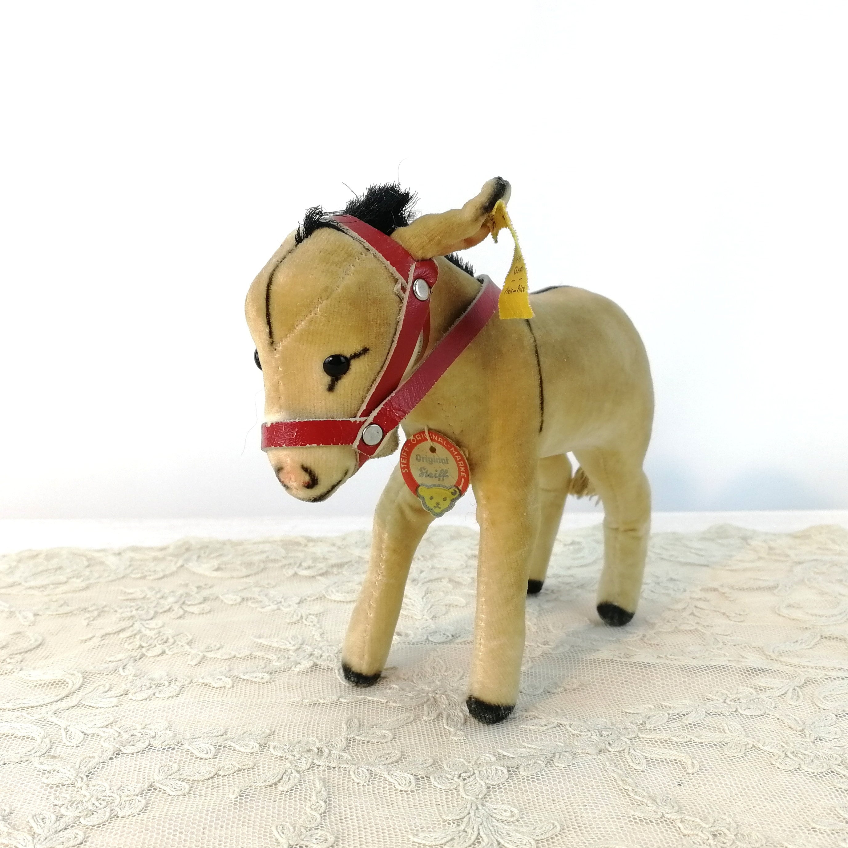 Steiff Donkey All Ids Vintage 1965 to 1967 Smallest 5 Inches