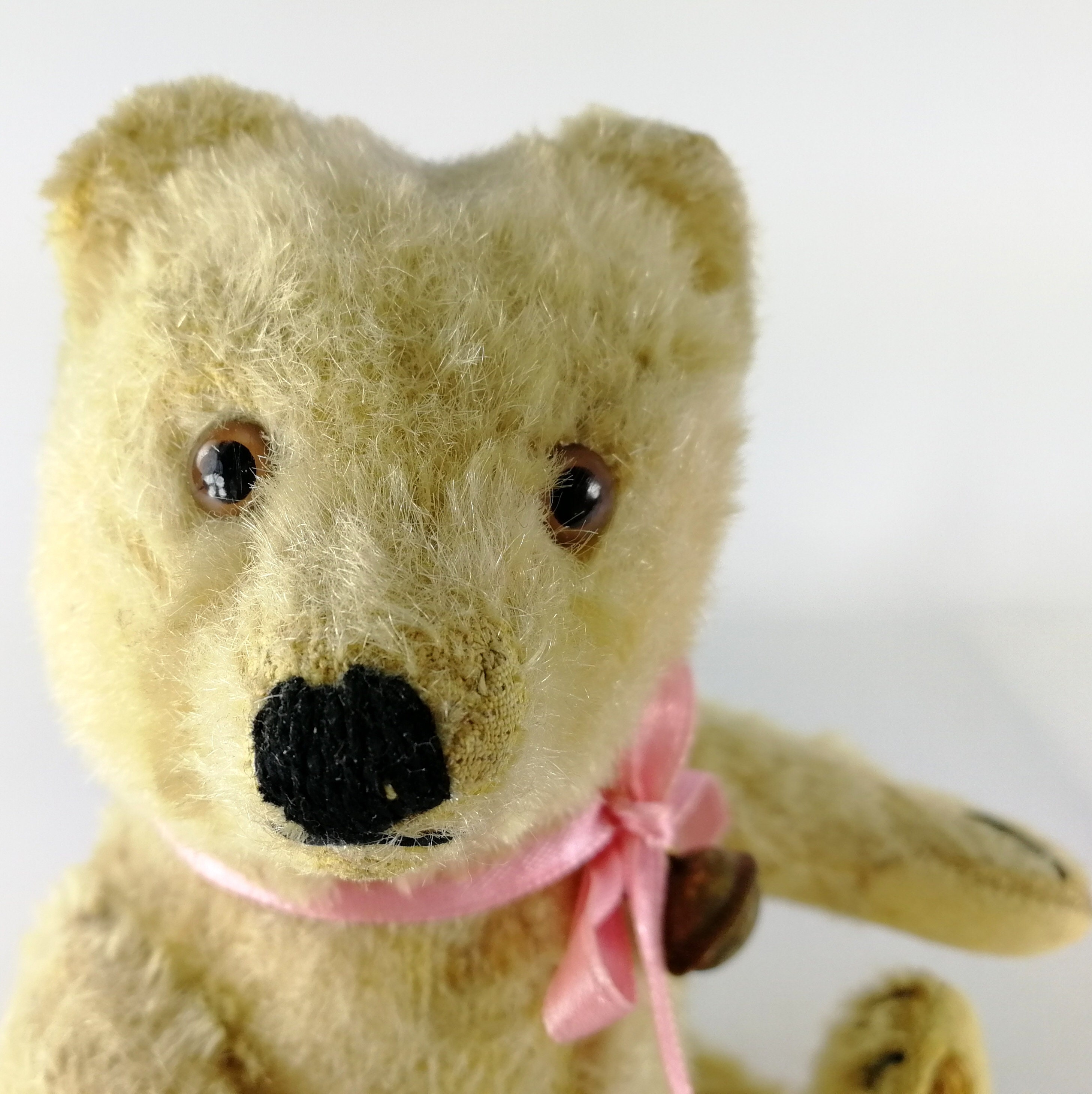 Steiff Original Teddy Bear 9 Inches Vintage Made 1965 Blonde
