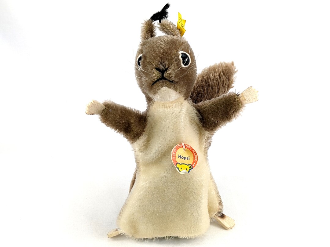 Steiff Squirrel Hand Puppet With All Ids Vintage 1968 Etsy