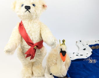 シュタイフ テディベア キング ルートヴィヒ ウィズ スワン 14インチ