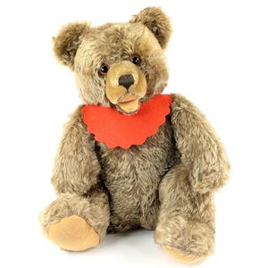 Steiff Teddy Bear Orsi with Button 14 inches sitting vintage produced 1958 to 1962