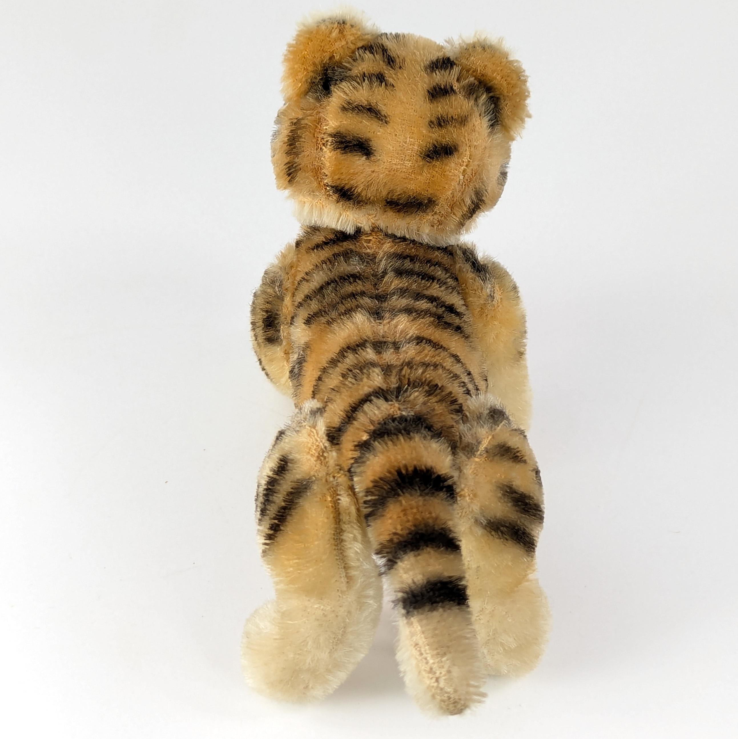 シュタイフビンテージ Steiff Tiger Fully Jointed Smallest 4 Inches Vintage