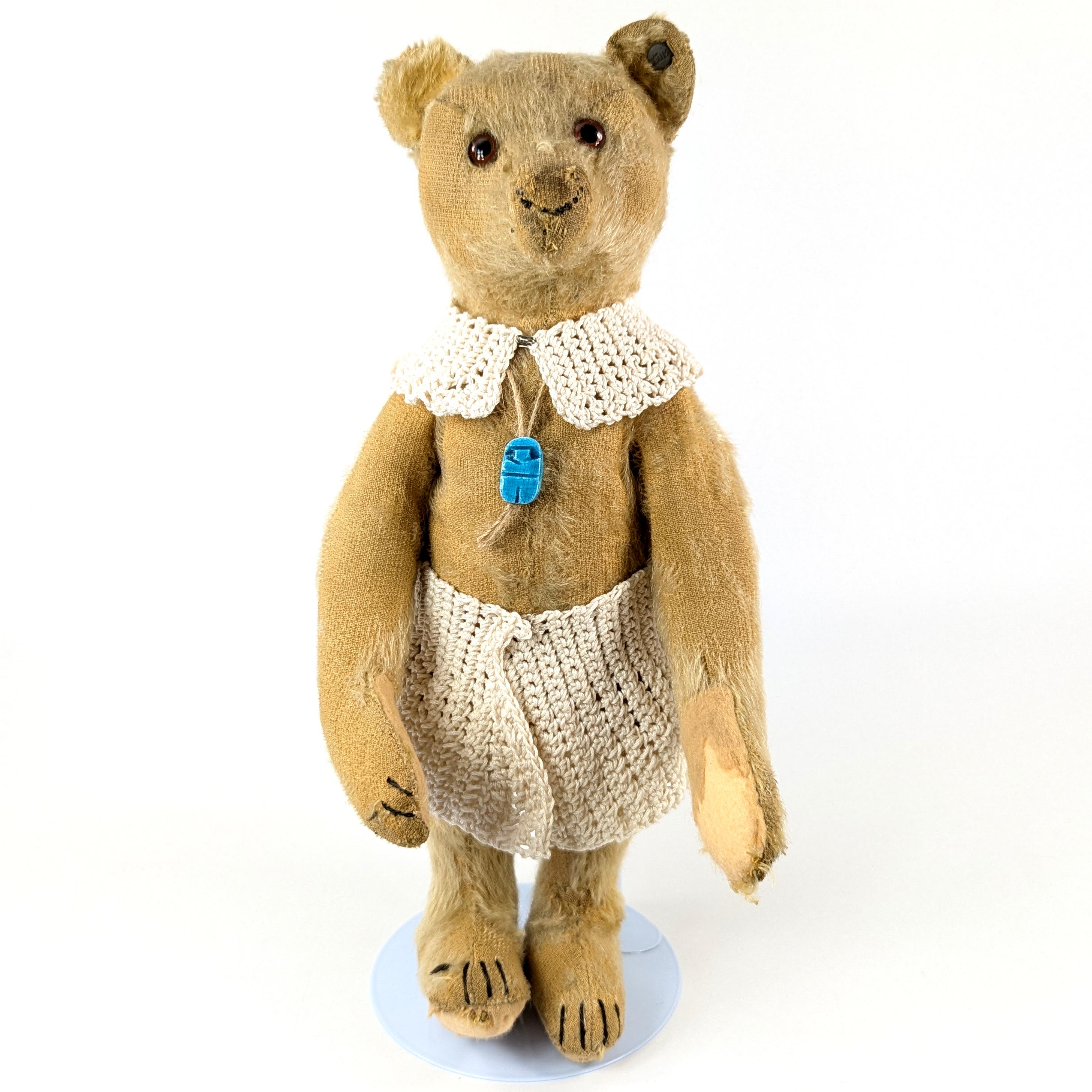 Antique Steiff Teddy Bear With Ear Button 12 Inches Produced 1906