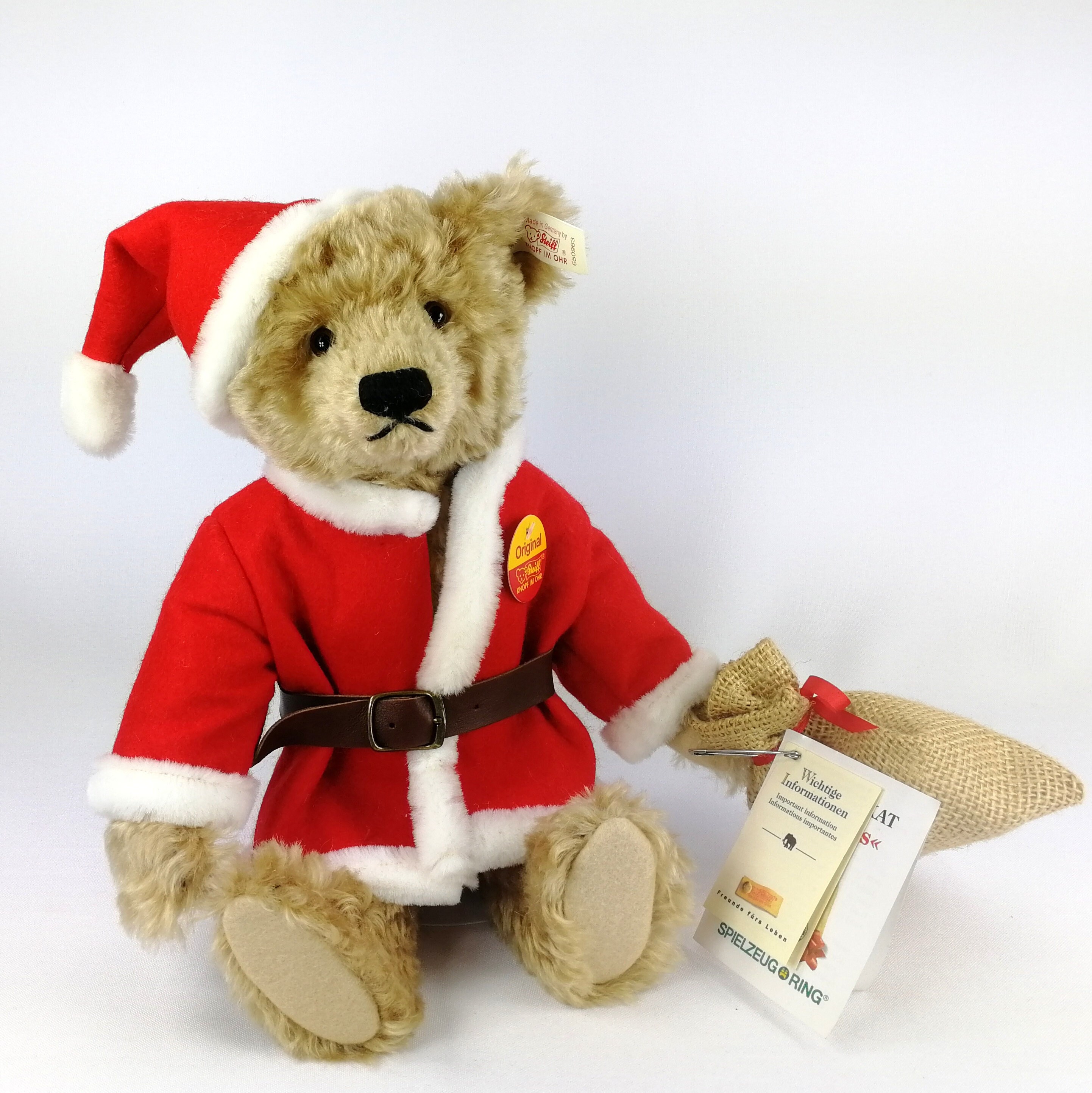 steiff santa bear