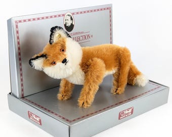 Steiff Fox With Ids 1965 to 1967 Produced Vintage Made of Dralon