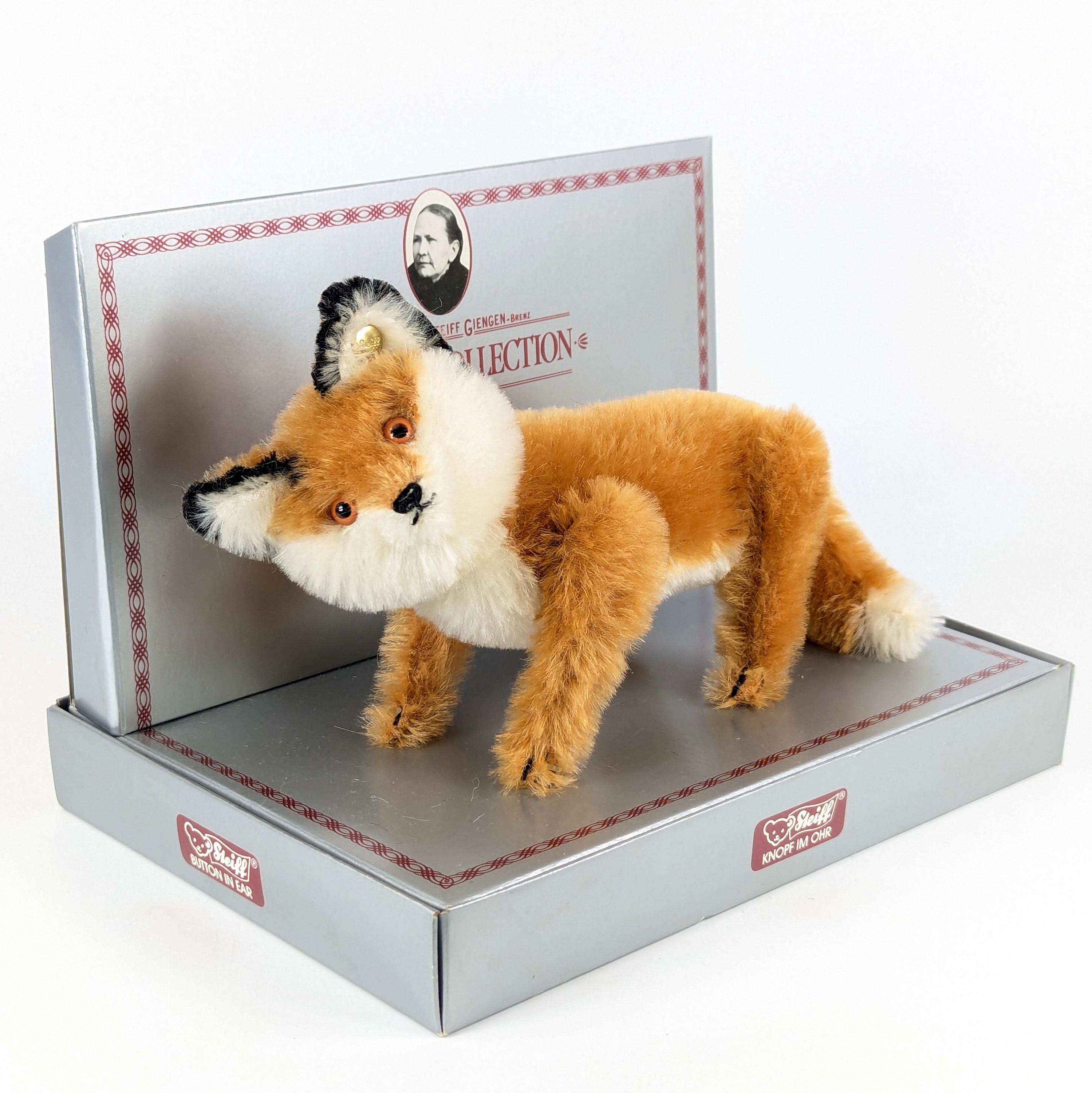 Steiff Fox 1910 Replica With ID in Box Fully Jointed Vintage Made