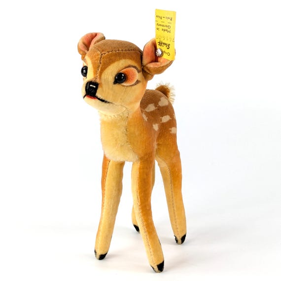 Steiff Bambi With Ids Vintage 1959 to 1964 Produced 6 Inches