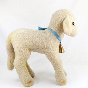 Steiff Lamb Largest Ever all IDs 14 inches standing vintage 1968 produced image 8