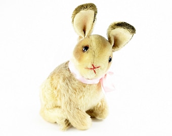 Steiff Rabbit Proto Sonny with US Zone Tag largest sitting 7 inches vintage 1950 to 1953 produced