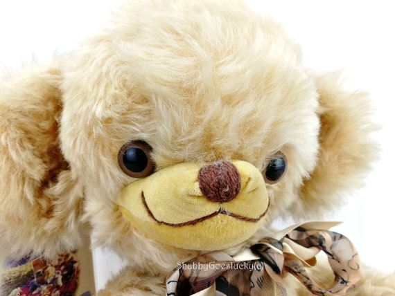 Merrythought Teddy Bear Corn Silk Cheeky 15 Inches Ltd - Etsy Canada