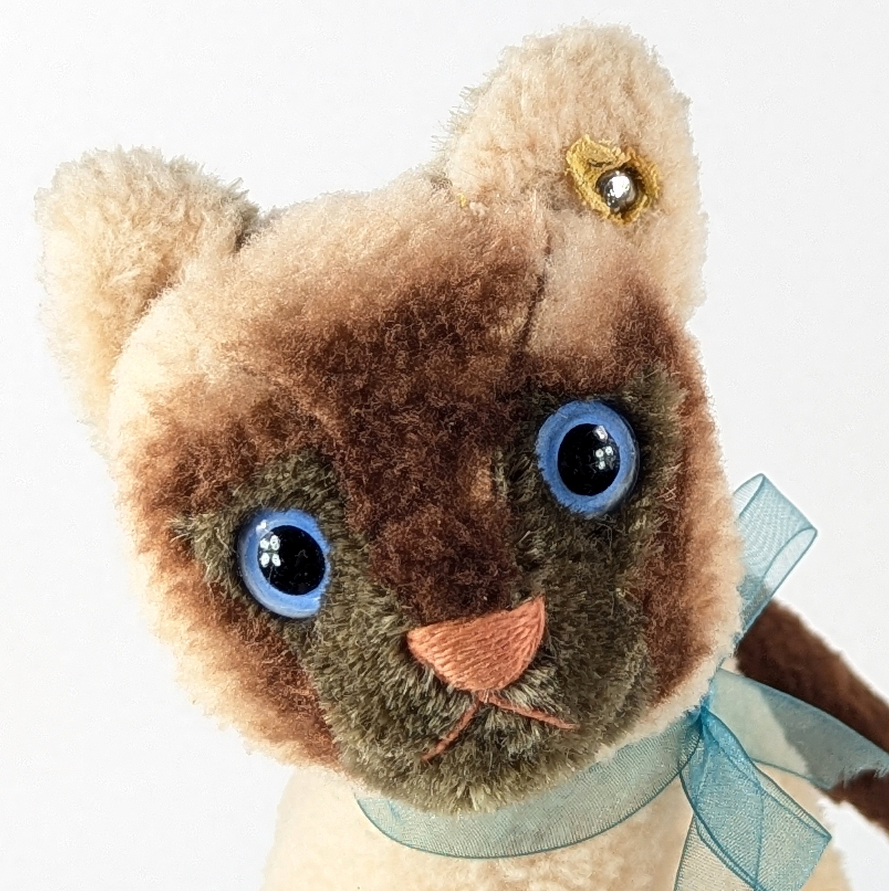 シュタイフ コジー サイアミー キャット ID付き 9インチ ヴィンテージ