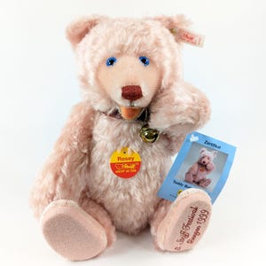 Steiff Teddy Baby Rosey Special Pink Bear for 1999 Festival all IDs 11 inches tall vintage mint