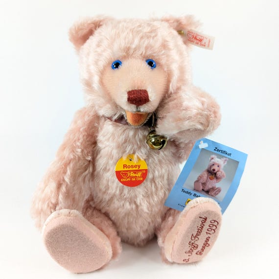 Steiff Teddy Baby Rosey Special Pink Bear for 1999 Festival All