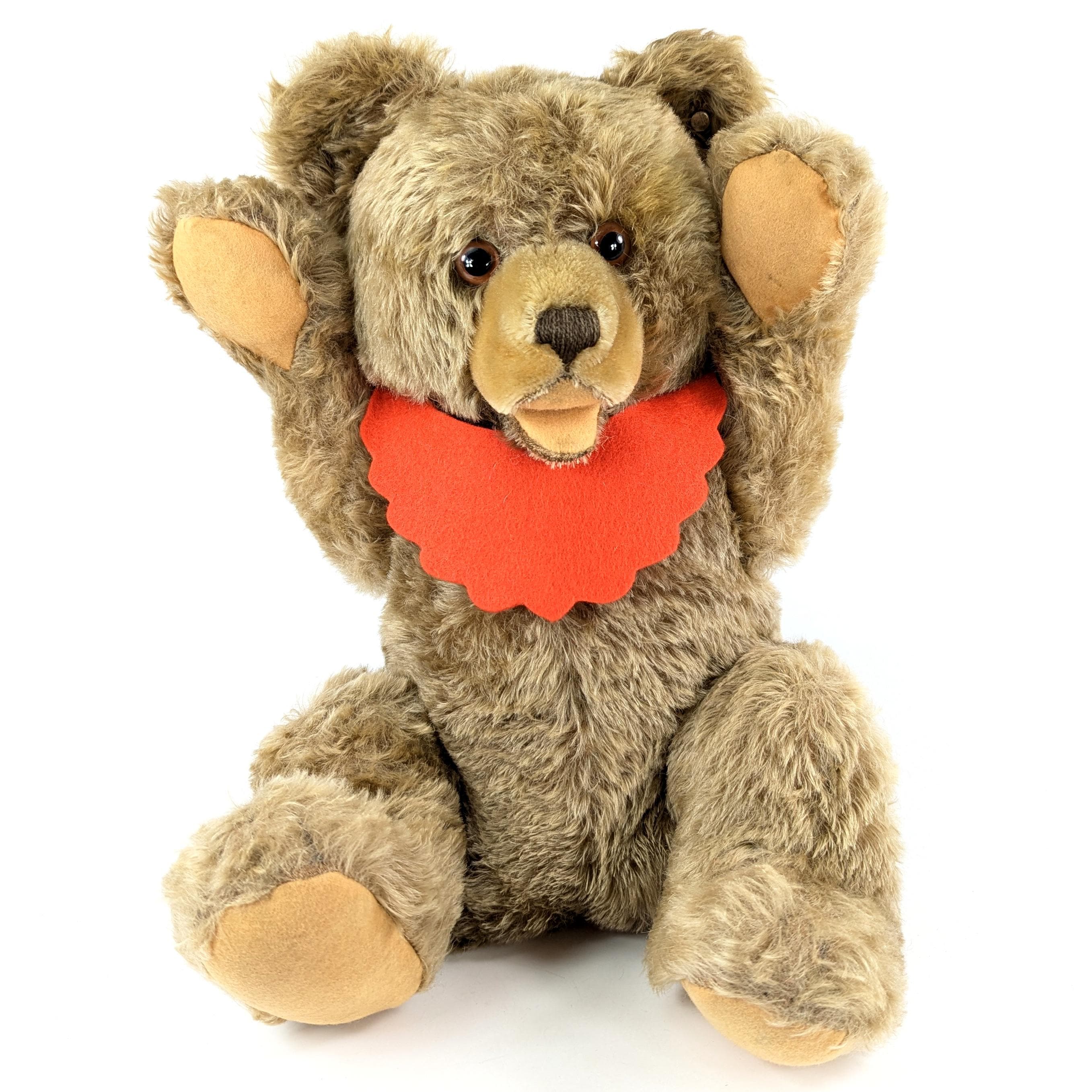 Steiff Teddy Bear Orsi With Button 14 Inches Sitting Vintage