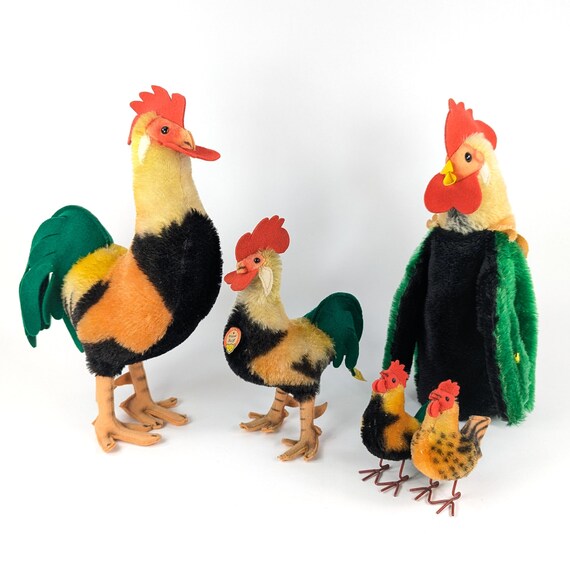 Steiff Rooster Largest 11 Inches Vintage 1959 to 1964 Produced