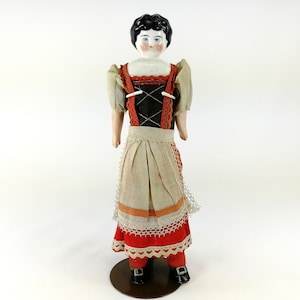China Head Doll Hertwig small 10 inches made around 1880 mint