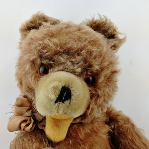 German Vintage Bear 1950s made by Hermann Teddy 16 inches tall named Zotty image 2