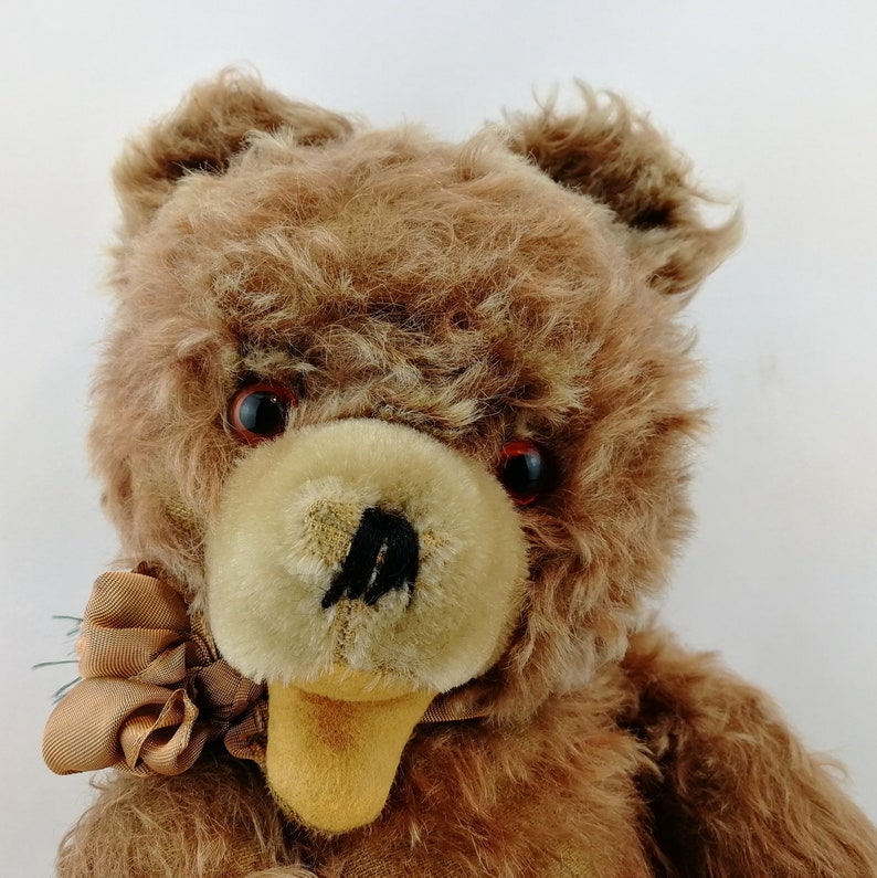 German Vintage Bear 1950s made by Hermann Teddy 16 inches tall named Zotty image 2