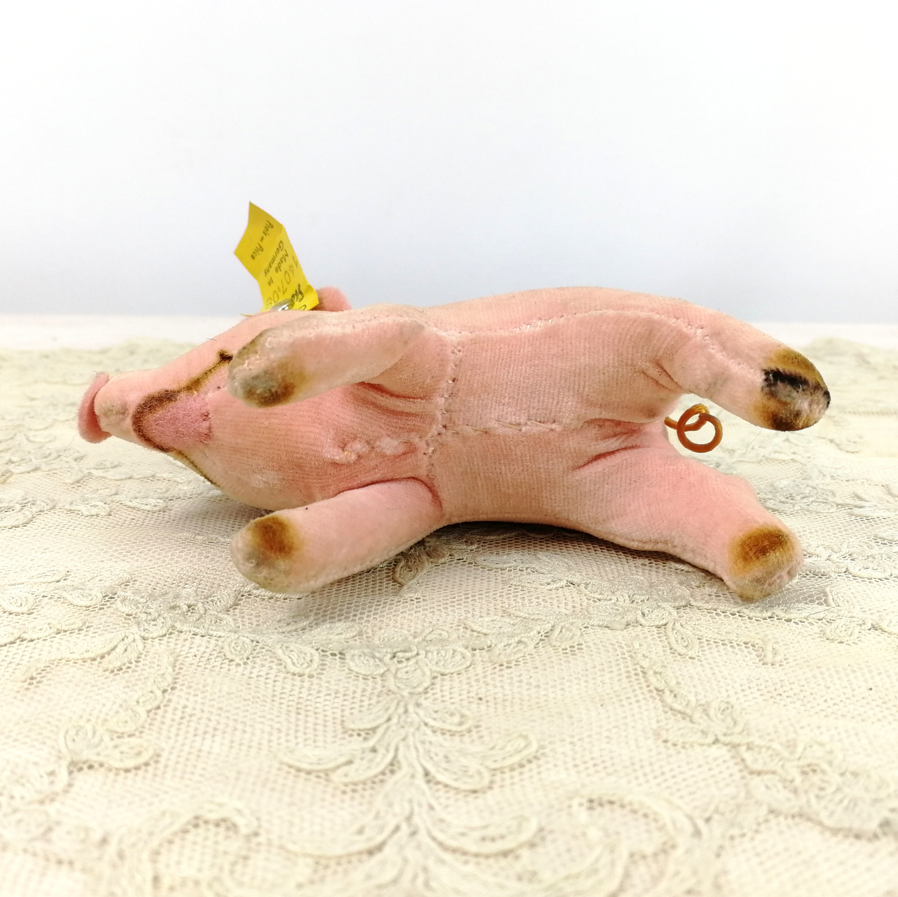 Steiff Pig Jolanthe Pink Velvet All Ids Blue Glass Eyes 3 Steiff Pig Jolanthe Pink Velvet All Ids Blue Glass Eyes 3