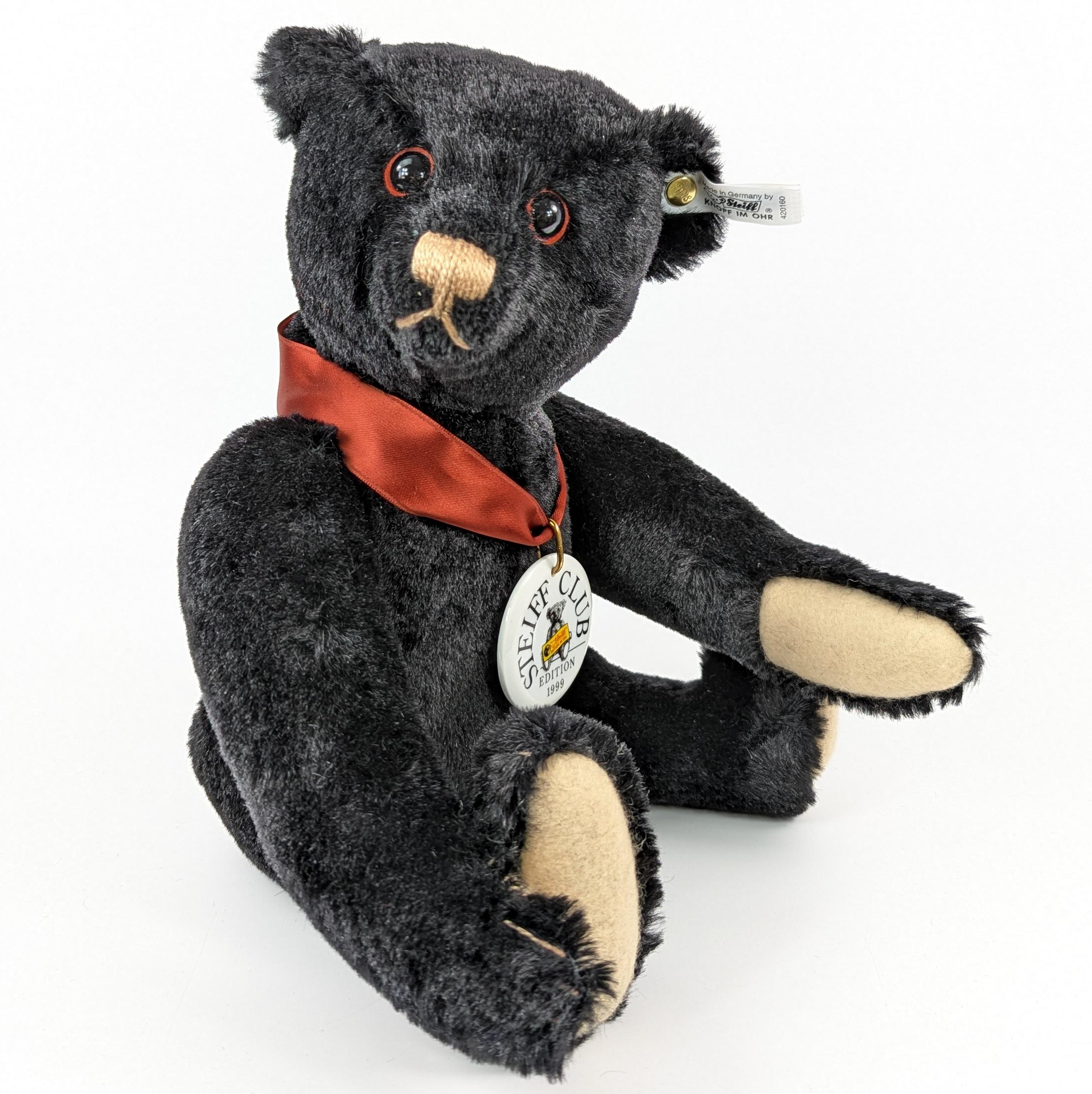 Steiff Black Teddy Bear 1912 Titanic Memorial 14 Inches Vintage