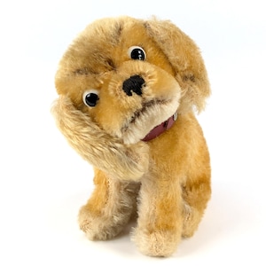 Steiff-spaniëlhond met identiteitsbewijs kleinste 5 inch zittend, vintage 1965-1967 geproduceerd