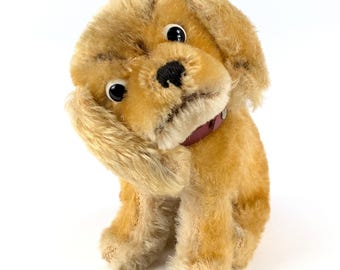 Steiff Spaniel Hund mit IDs kleinster 5 Zoll sitzend Vintage 1965 bis 1967 produziert