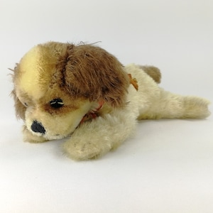 Steiff Floppy Dog Spaniel all IDs sleeping small 8 inches vintage 1959 to 1967 produced