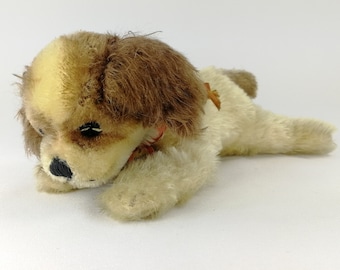 Steiff Floppy Dog Spaniel alle IDs klein schlafend 8 Zoll Vintage 1959 bis 1967 produziert