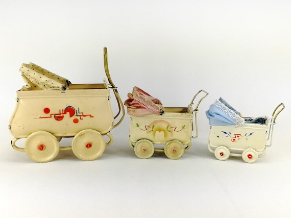 ブリキ　アンティーク　ドール用ベビーカー ブリキ アンティーク ドール用ベビーカー アンティークベビーカー