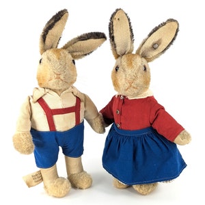 ビンテージドール　vintage doll バニー　ウサギ　うさぎ　レトロ ヴィンテージ スクイーク ラビット フィッシャーマン ドール、キッチュ
