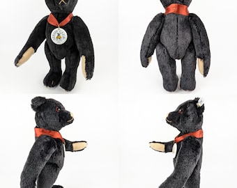Steiff Black Teddy Bear 1912 Titanic Memorial 14 Inches Vintage