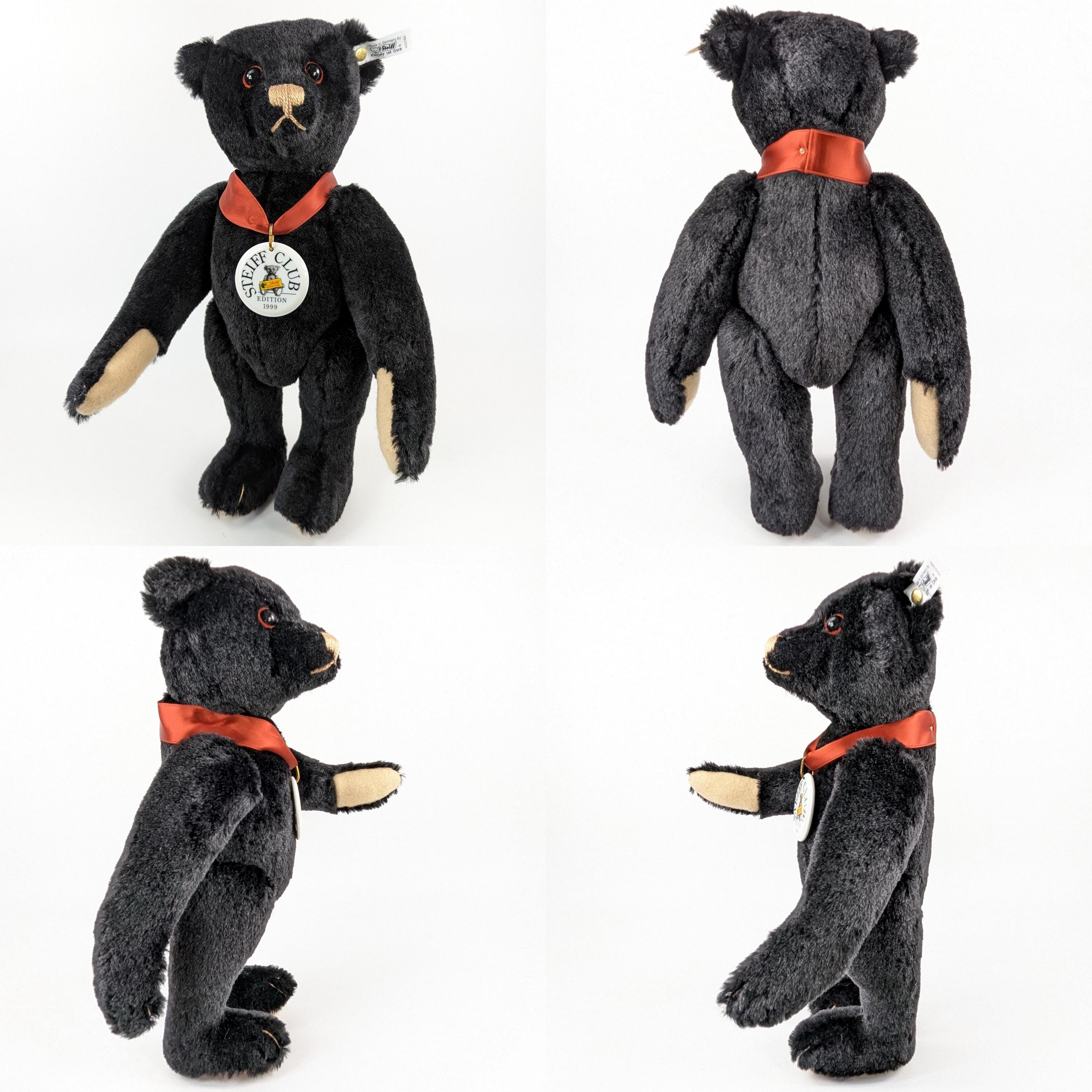 Steiff Black Teddy Bear 1912 Titanic Memorial 14 Inches Vintage