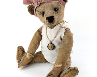 1914-1918's Antique WW1 Miniature Teddy Bear Possibly J.k.farnell