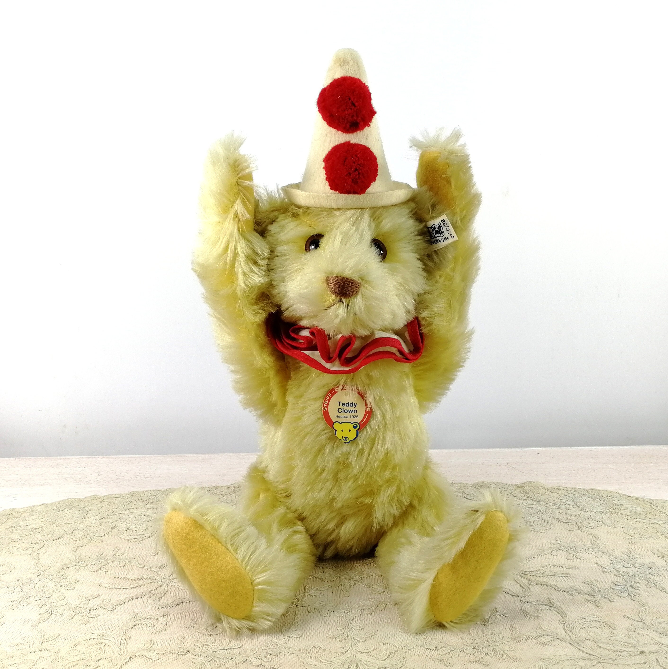 Steiff Teddy Clown Bear 1926 Replica All Ids 13 Inches Vintage