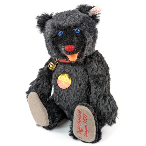 Steiff Teddy Baby Special Black Bear Vintage 1997 for First