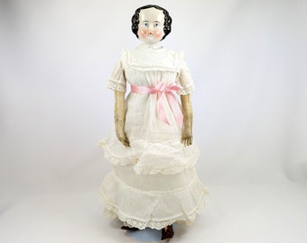フラットヘッドチャイナドール - 1860 年代 - Etsy 日本