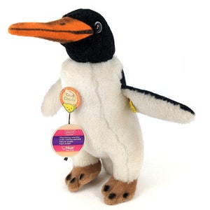 Steiff Penguin Cosy Charly toutes les cartes d'identité de 10 pouces vintage de 1968 à 1975, à l'état neuf