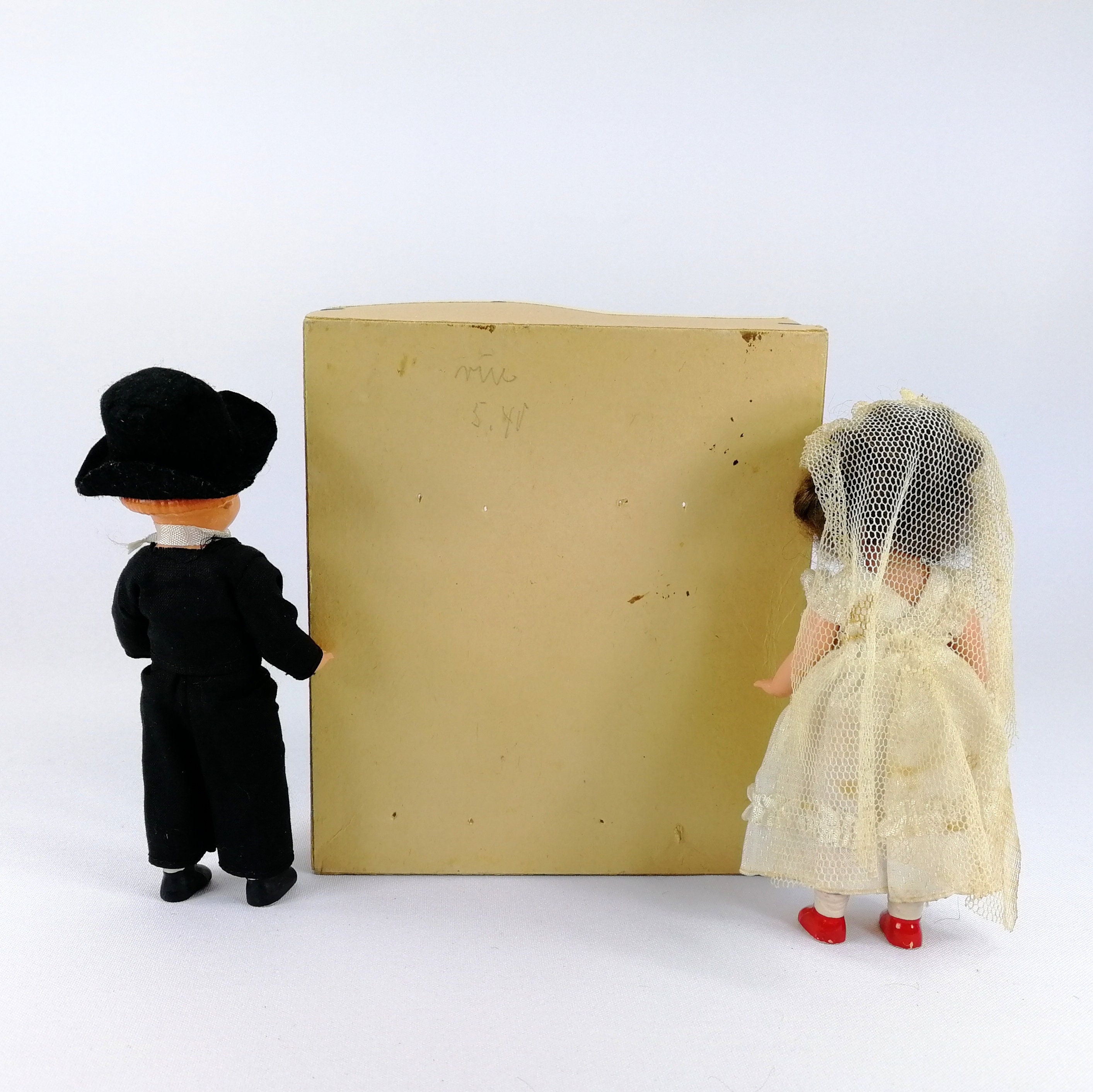 Bride and Groom Doll Couple Pair in Original Box German Made by