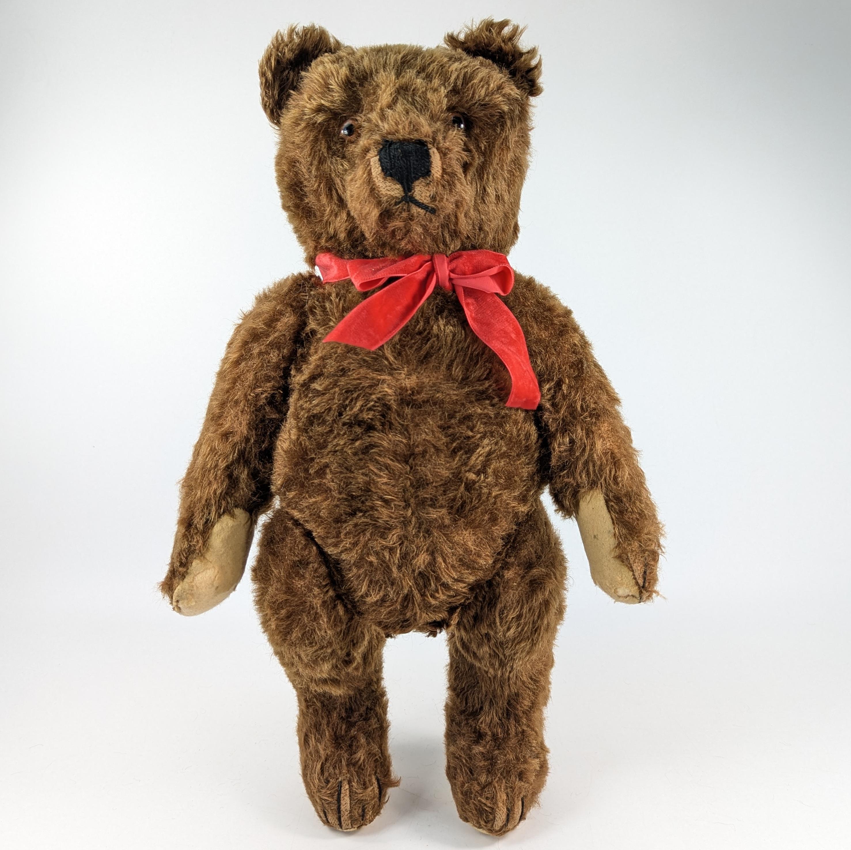 Steiff Teddy Bear Brown With Button US Zone Tag Large 20 Inches