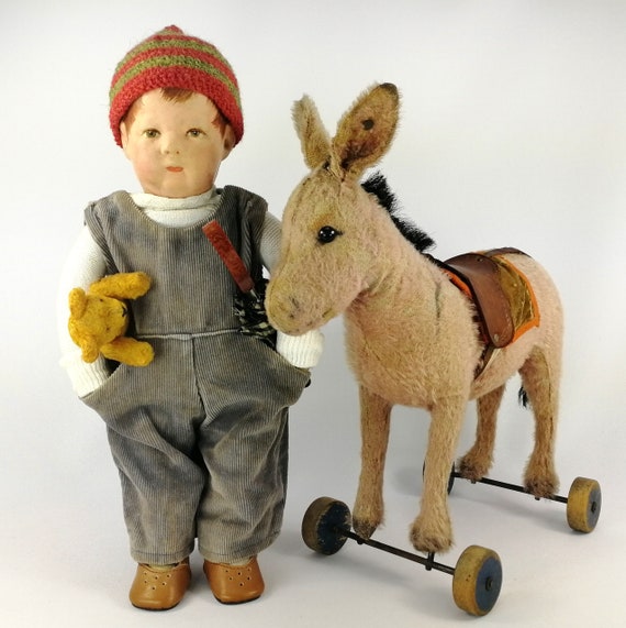 steiff pull toy donkey