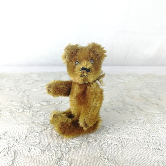 kussen Rendezvous Justitie Schuco Miniature Teddy Bear Jointed Cinnamon Mohair Covered - Etsy