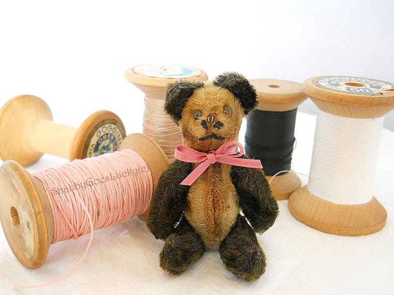 Antique Miniature Teddy Panda Bear 3 1-2 Inch Small Old | Etsy