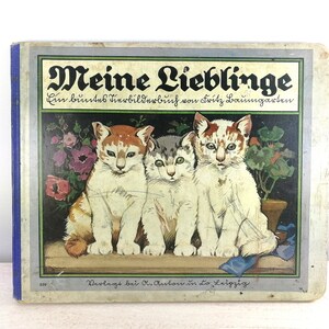 1930er Jahre Vintage Kinderbuch wunderschönen Illustrationen und Reime über Bauernhof Tiere