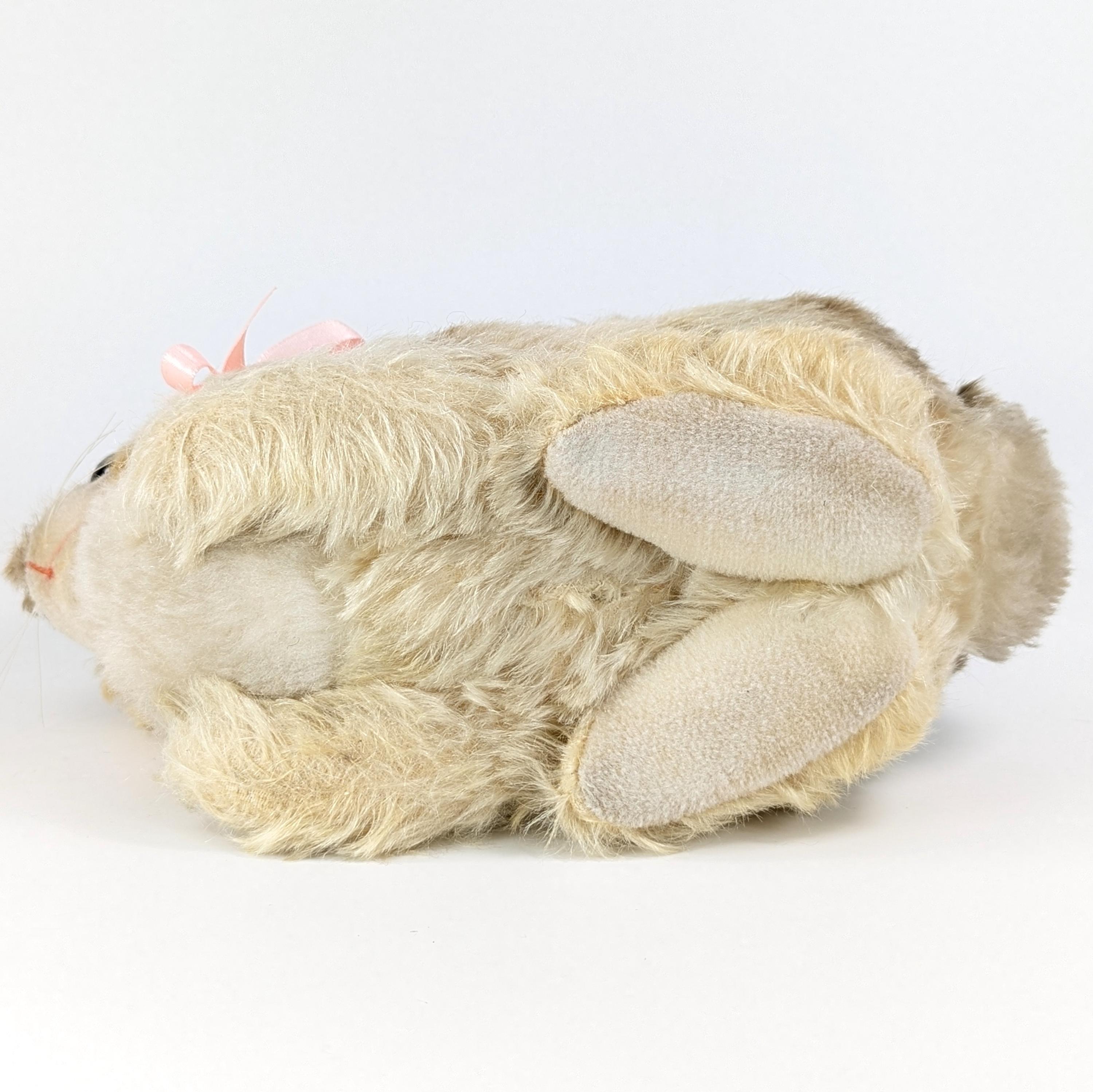 Steiff Bunny Rabbit Pummy Sitting With Button Large 10 Inches