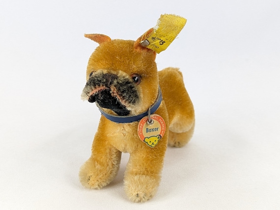 Steiff Boxer Dog Standing All Ids Smallest 4 Inches Vintage 1954