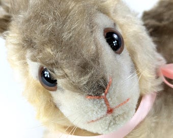 Steiff Bunny Rabbit Pummy Sitting With Button Large 10 Inches